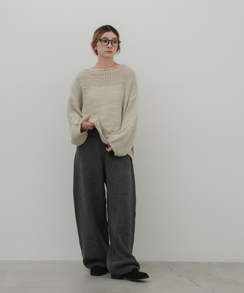 select MOCA(セレクトモカ)の「ニットバルーンパンツ(その他パンツ・レディース・グレー/ブラウン/ブラック/チャコールグレー・FREE)」の6枚目の写真