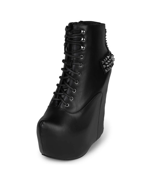 Jeffrey Campbell（ジェフリーキャンベル）の「クロスデザイン レースアップブーツ（ブーツ・レディース・ブラック・38/37/36/39）」の9枚目の写真
