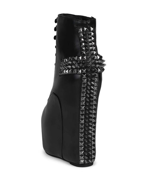 Jeffrey Campbell（ジェフリーキャンベル）の「クロスデザイン レースアップブーツ（ブーツ・レディース・ブラック・38/37/36/39）」の7枚目の写真