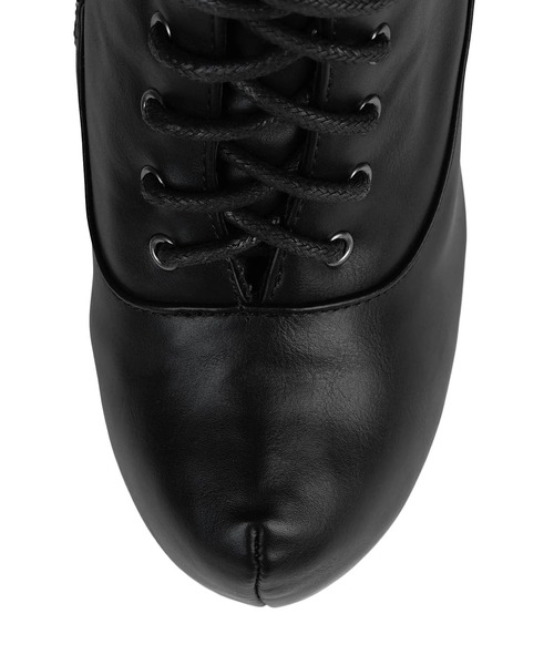 Jeffrey Campbell（ジェフリーキャンベル）の「クロスデザイン レースアップブーツ（ブーツ・レディース・ブラック・38/37/36/39）」の6枚目の写真