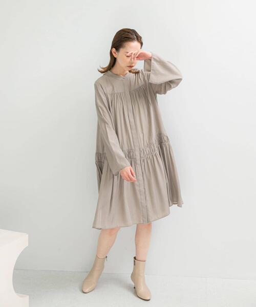 URBAN RESEARCH ROSSO WOMEN（アーバンリサーチ　ロッソ）の「シャドーチェックミニワンピース（ワンピース・レディース・ブラック/グレー系その他・FREE）」の2枚目の写真