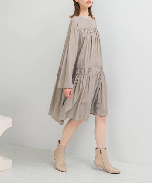 URBAN RESEARCH ROSSO WOMEN（アーバンリサーチ　ロッソ）の「シャドーチェックミニワンピース（ワンピース・レディース・ブラック/グレー系その他・FREE）」の3枚目の写真