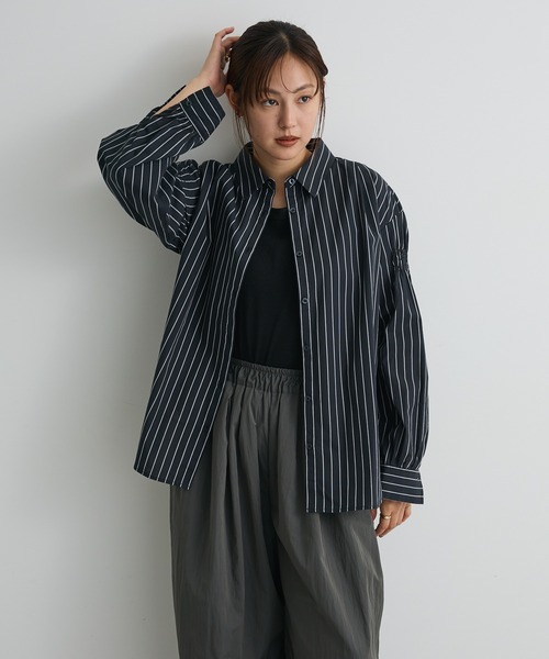 CRAFT STANDARD BOUTIQUE（クラフトスタンダードブティック）の「バックデザインレギュラーカラーシャツ◇（シャツ/ブラウス・レディース・オフホワイト/チャコールグレー/ベージュ系その他2/グレー系その他2/ブラウン系その他4/ネイビー系2・FREE）」の13枚目の写真