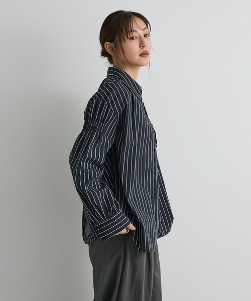 CRAFT STANDARD BOUTIQUE（クラフトスタンダードブティック）の「バックデザインレギュラーカラーシャツ◇（シャツ/ブラウス・レディース・オフホワイト/チャコールグレー/ベージュ系その他2/グレー系その他2/ブラウン系その他4/ネイビー系2・FREE）」の14枚目の写真