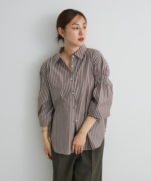 CRAFT STANDARD BOUTIQUE（クラフトスタンダードブティック）の「バックデザインレギュラーカラーシャツ◇（シャツ/ブラウス・レディース・オフホワイト/チャコールグレー/ベージュ系その他2/グレー系その他2/ブラウン系その他4/ネイビー系2・FREE）」の21枚目の写真