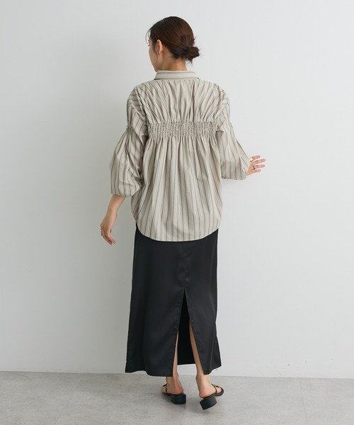 CRAFT STANDARD BOUTIQUE（クラフトスタンダードブティック）の「バックデザインレギュラーカラーシャツ◇（シャツ/ブラウス・レディース・オフホワイト/チャコールグレー/ベージュ系その他2/グレー系その他2/ブラウン系その他4/ネイビー系2・FREE）」の10枚目の写真