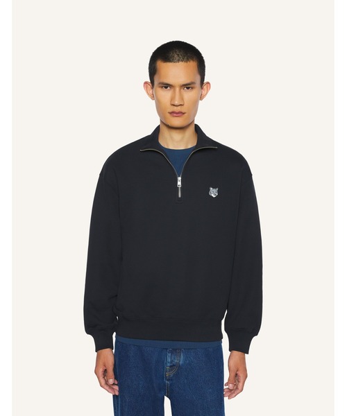 Maison Kitsune(メゾンキツネ)の「FOX HEAD COMFORT HALF ZIP SWEATSHIRT(スウェット・メンズ・ネイビー/ブラック/グレー/グリーン系その他/サックスブルー/ライトオリーブ・L/M/S/XL/XS)」の19枚目の写真