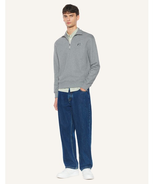 Maison Kitsune(メゾンキツネ)の「FOX HEAD COMFORT HALF ZIP SWEATSHIRT(スウェット・メンズ・ネイビー/ブラック/グレー/グリーン系その他/サックスブルー/ライトオリーブ・L/M/S/XL/XS)」の21枚目の写真