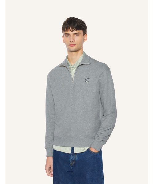 Maison Kitsune(メゾンキツネ)の「FOX HEAD COMFORT HALF ZIP SWEATSHIRT(スウェット・メンズ・ネイビー/ブラック/グレー/グリーン系その他/サックスブルー/ライトオリーブ・L/M/S/XL/XS)」の22枚目の写真