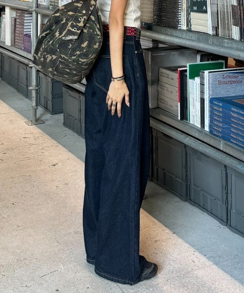 SARA - ワイドデニムパンツ（デニムパンツ）｜INTER FACTORY（インター