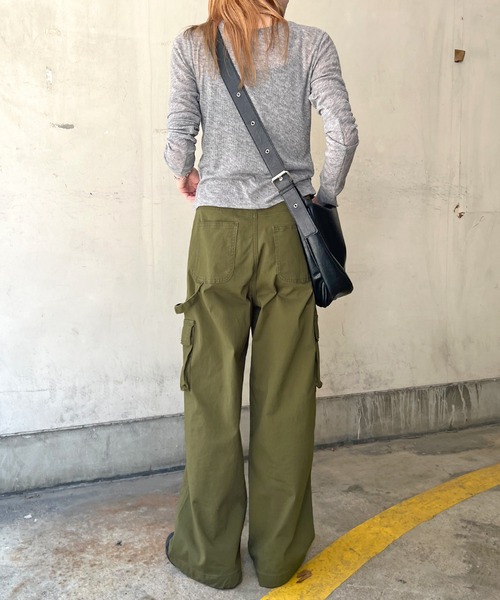 ABYS（アビス）の「ワイドカーゴパンツ（カーゴパンツ・レディース・ネイビー/カーキ・MEDIUM/LARGE）」の6枚目の写真