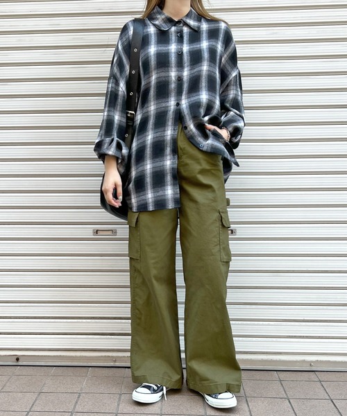 ABYS（アビス）の「ワイドカーゴパンツ（カーゴパンツ・レディース・ネイビー/カーキ・MEDIUM/LARGE）」の7枚目の写真