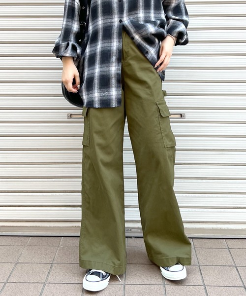 ABYS（アビス）の「ワイドカーゴパンツ（カーゴパンツ・レディース・ネイビー/カーキ・MEDIUM/LARGE）」の10枚目の写真