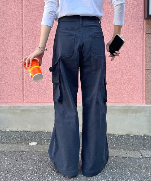 ABYS（アビス）の「ワイドカーゴパンツ（カーゴパンツ・レディース・ネイビー/カーキ・MEDIUM/LARGE）」の12枚目の写真