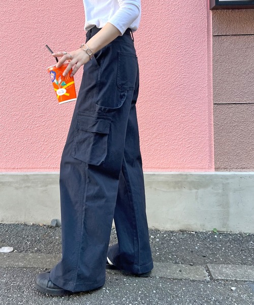 ABYS（アビス）の「ワイドカーゴパンツ（カーゴパンツ・レディース・ネイビー/カーキ・MEDIUM/LARGE）」の13枚目の写真