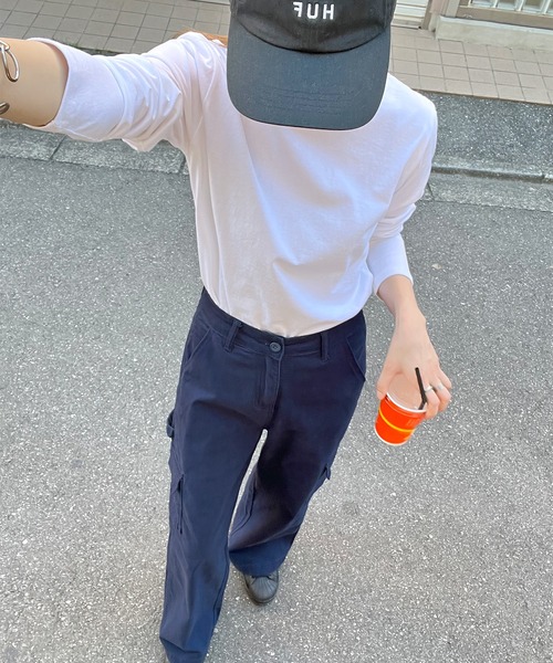 ABYS（アビス）の「ワイドカーゴパンツ（カーゴパンツ・レディース・ネイビー/カーキ・MEDIUM/LARGE）」の14枚目の写真