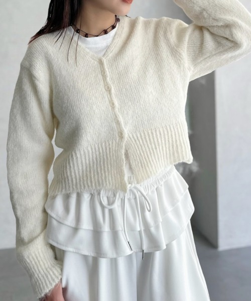 セール】【Good Riddance】Vネック ワイドリブ ショート カーディガン