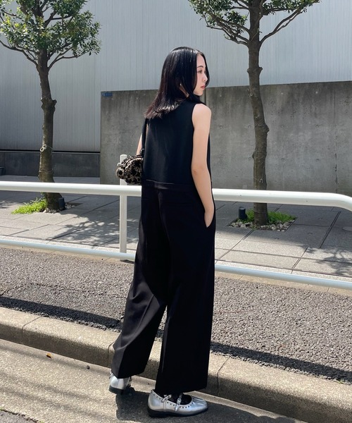 KNIT DOCKING LOOSE ROMPERS（つなぎ/オールインワン）｜Ameri（アメリ