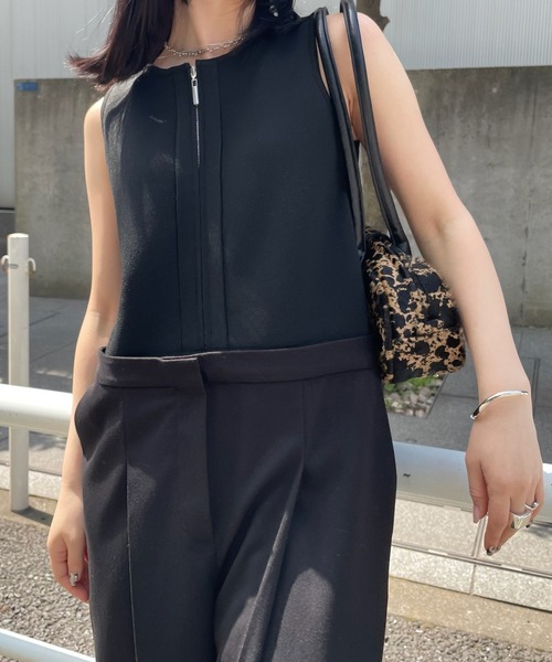 KNIT DOCKING LOOSE ROMPERS（つなぎ/オールインワン）｜Ameri（アメリ