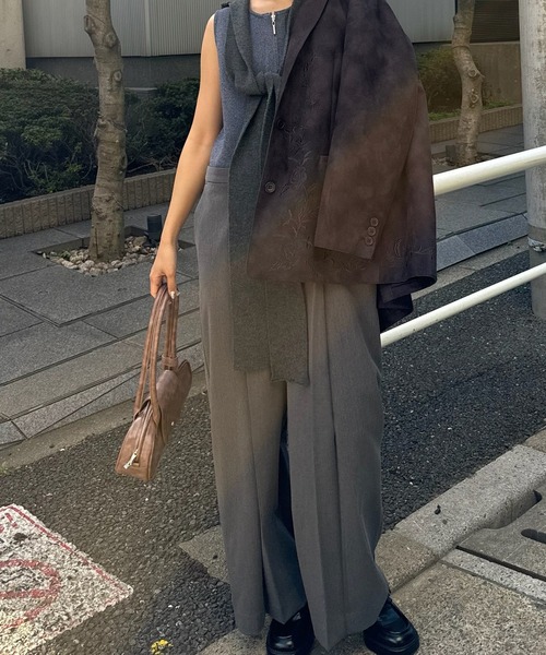 KNIT DOCKING LOOSE ROMPERS（つなぎ/オールインワン）｜Ameri（アメリ