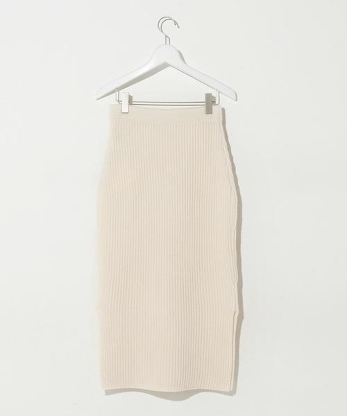 green label relaxing（グリーンレーベルリラクシング）の「ELAN W/CA アゼSLIT TT スカート◆（スカート・レディース・オフホワイト/グレー/ネイビー・FREE）」の9枚目の写真