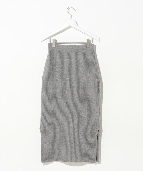green label relaxing（グリーンレーベルリラクシング）の「ELAN W/CA アゼSLIT TT スカート◆（スカート・レディース・オフホワイト/グレー/ネイビー・FREE）」の11枚目の写真