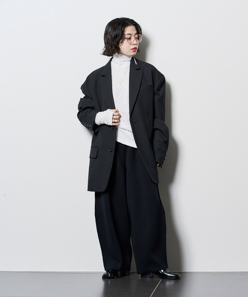 CITYSHOP(シティーショップ)の「SINGLE ジャケット(テーラードジャケット・レディース・ブラック/チャコールグレー・38/36)」の6枚目の写真