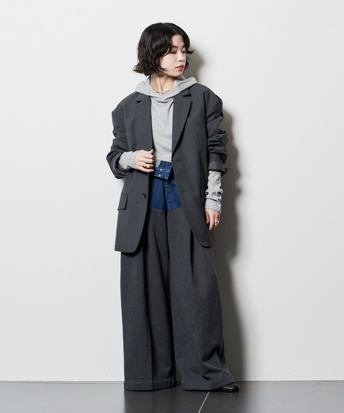 CITYSHOP(シティーショップ)の「SINGLE ジャケット(テーラードジャケット・レディース・ブラック/チャコールグレー・38/36)」の10枚目の写真