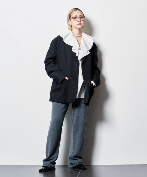 CITYSHOP(シティーショップ)の「SINGLE ジャケット(テーラードジャケット・レディース・ブラック/チャコールグレー・38/36)」の13枚目の写真