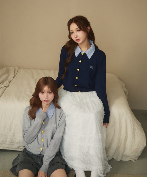 刺繍入りドッキングニット（ニット/セーター）｜TITTY&CO.（ティティー