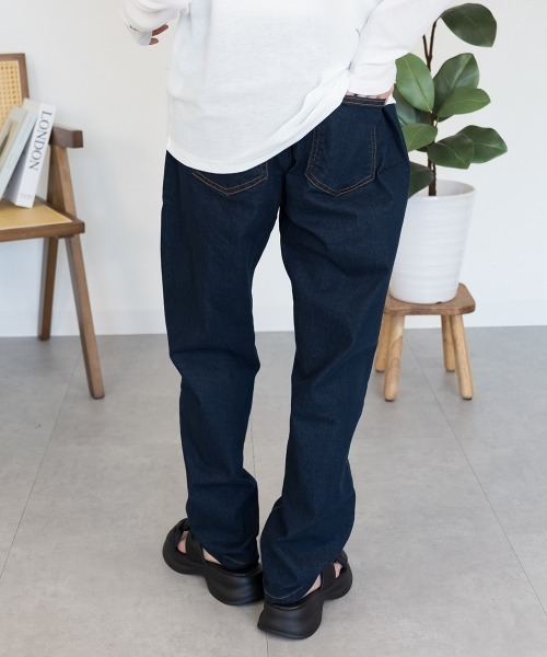 RCD（アールシーディー）の「ウエストゴムテーパードデニムパンツ（デニムパンツ・レディース・ワンウォッシュ/ネイビー/ブルー・LL/L/3L/4L/M）」の19枚目の写真