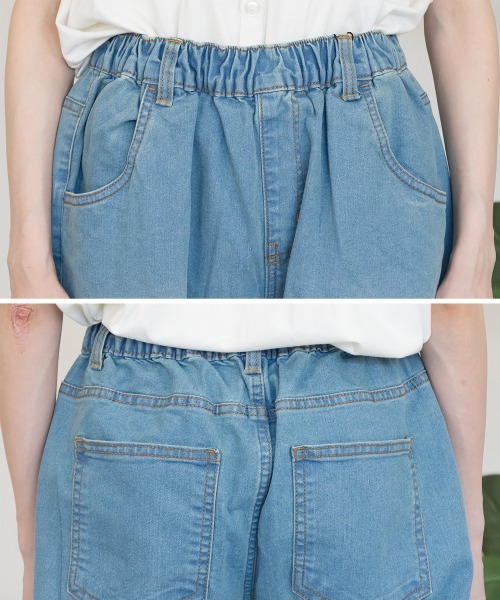 RCD（アールシーディー）の「ウエストゴムテーパードデニムパンツ（デニムパンツ・レディース・ワンウォッシュ/ネイビー/ブルー・LL/L/3L/4L/M）」の16枚目の写真