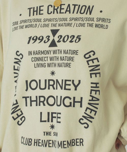 ROSE BUD（ローズバッド）の「(GENE HEAVENS)VOLUME SLEEVE PRINT SWEAT（スウェット・レディース・チャコール/オフホワイト・ONE SIZE）」の8枚目の写真