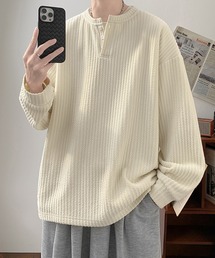 WESTSEA（ウエストシー）の「ワッフル ヘンリーネックTシャツ 長袖 無地（Tシャツ/カットソー・レディース）」