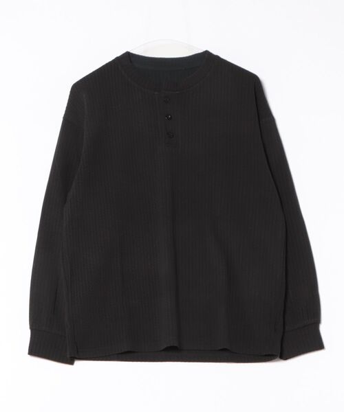 WESTSEA（ウエストシー）の「ワッフル ヘンリーネックTシャツ 長袖 無地（Tシャツ/カットソー・メンズ・ホワイト/ベージュ/ブラック・XL/L/M）」の13枚目の写真