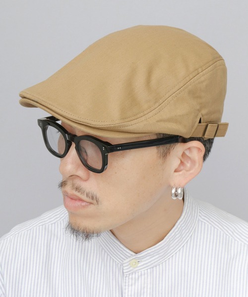 A.M.S.(エーエムエス)の「コットンヘリンボーン ハンチング(ハンチング/ベレー帽・メンズ・ベージュ/ブラック/グレー/ネイビー・FREE)」の3枚目の写真
