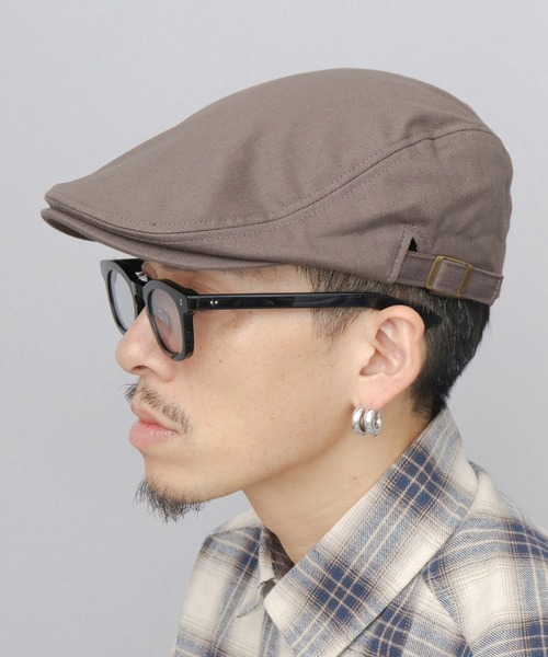 A.M.S.(エーエムエス)の「コットンヘリンボーン ハンチング(ハンチング/ベレー帽・メンズ・ベージュ/ブラック/グレー/ネイビー・FREE)」の2枚目の写真