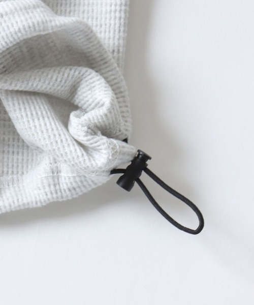 SITRY(シトリー)の「Drawstring Thermal/ドローコード オーバーサイズ サーマル ワッフル ロンT 長袖Tシャツ(Tシャツ/カットソー・メンズ・ネイビー/チャコール/グリーン/オートミール・L/LL/M)」の13枚目の写真