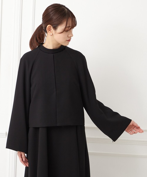 喪服・礼服】ウォッシャブル ファスナー付きラグランスリーブ