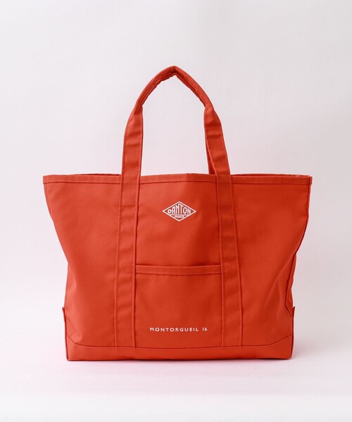 DANTON（ダントン）の「【DANTON/ダントン】MONTORGUEIL（モントルグイユ）キャンバストートバッグ 25AW（トートバッグ・メンズ・チャコールグレー/ブラック/オレンジ/ベージュ・FREE）」の6枚目の写真