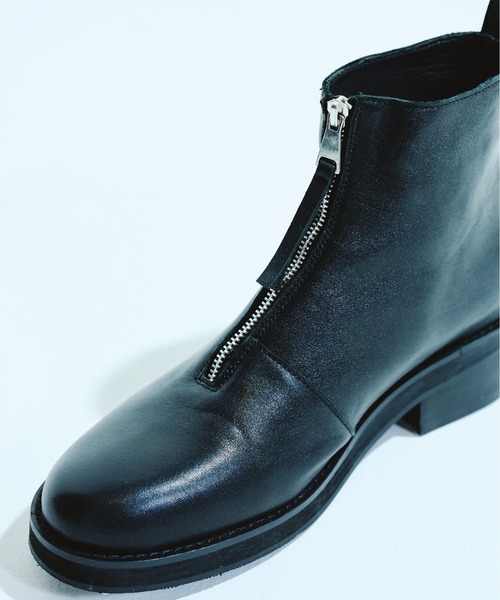 Camphor wood（カンファーウッド）の「REAL LEATHER FRONT ZIP BOOTS