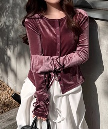 mellowneon | ベロアリボントップス(Tシャツ/カットソー)