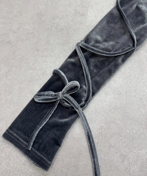 mellowneon（メロウネオン）の「ベロアリボントップス（Tシャツ/カットソー・レディース・モカ/ダークブラウン/グレー/ブラウン系その他・FREE）」の11枚目の写真