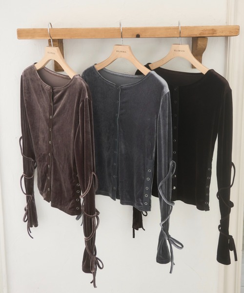 mellowneon（メロウネオン）の「ベロアリボントップス（Tシャツ/カットソー・レディース・モカ/ダークブラウン/グレー/ブラウン系その他・FREE）」の15枚目の写真