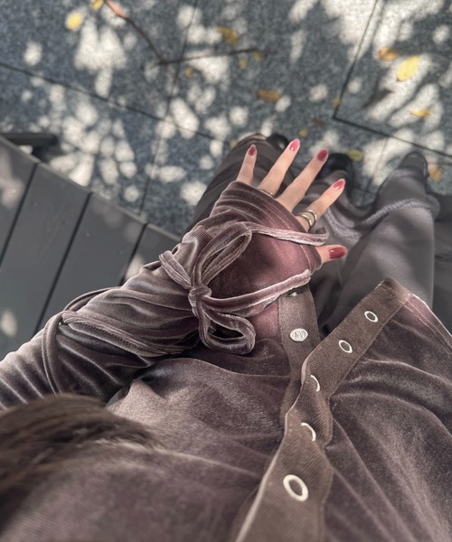 mellowneon（メロウネオン）の「ベロアリボントップス（Tシャツ/カットソー・レディース・モカ/ダークブラウン/グレー/ブラウン系その他・FREE）」の20枚目の写真