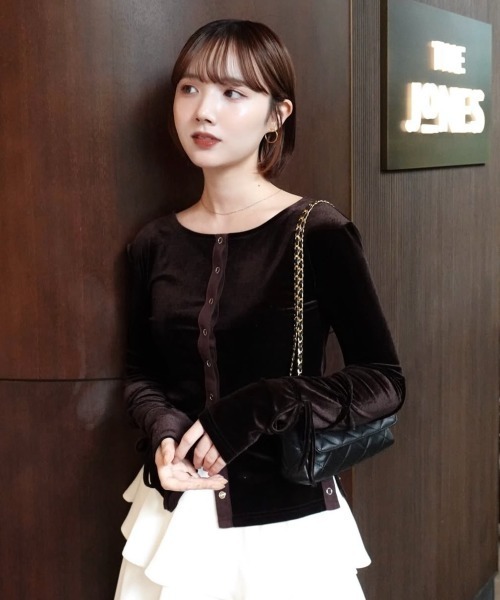 ベロアリボントップス（Tシャツ/カットソー）｜mellowneon