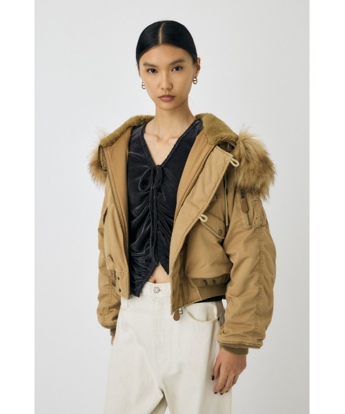 最終値下げ　着画あり　moussy n2b ミリタリー　短丈　ファー 25年AW新作】SHORT N2B（その他アウター）｜MOUSSY（マウジー