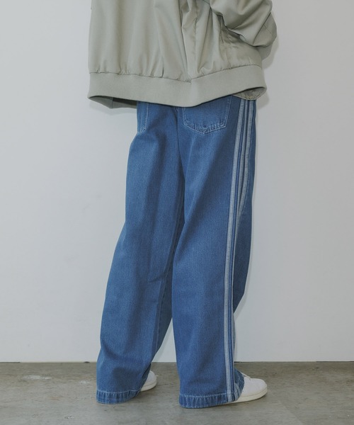 adidas/アディダス DENIM 3S PANT ブランドロゴ スリーストライプ