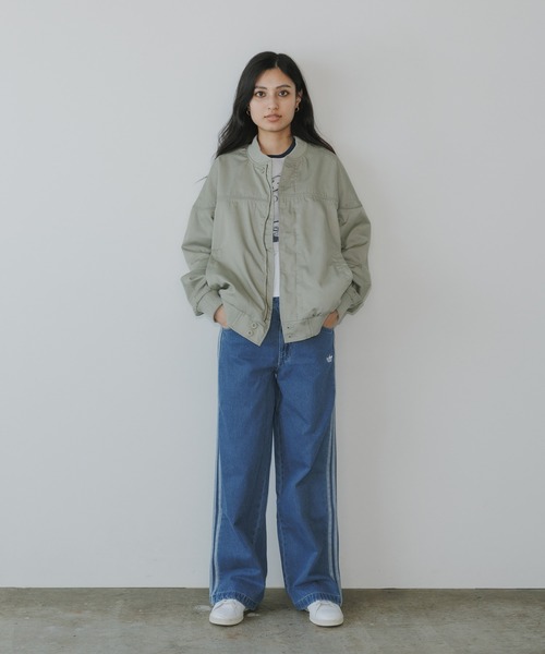 adidas(アディダス)の「adidas/アディダス DENIM 3S PANT ブランドロゴ スリーストライプ デニムパンツ(デニムパンツ・レディース・ブラック/ブルー・M/L/S/XL/L/XL)」の8枚目の写真