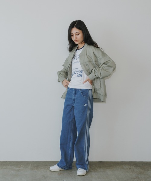 adidas(アディダス)の「adidas/アディダス DENIM 3S PANT ブランドロゴ スリーストライプ デニムパンツ(デニムパンツ・レディース・ブラック/ブルー・M/L/S/XL/L/XL)」の7枚目の写真